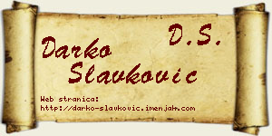 Darko Slavković vizit kartica